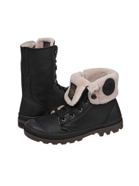 Palladium Kids Leather Wool Boots